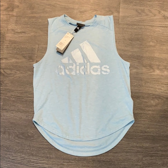 adidas Tops - NEW Adidas Winners Light Blue Muscle Tank